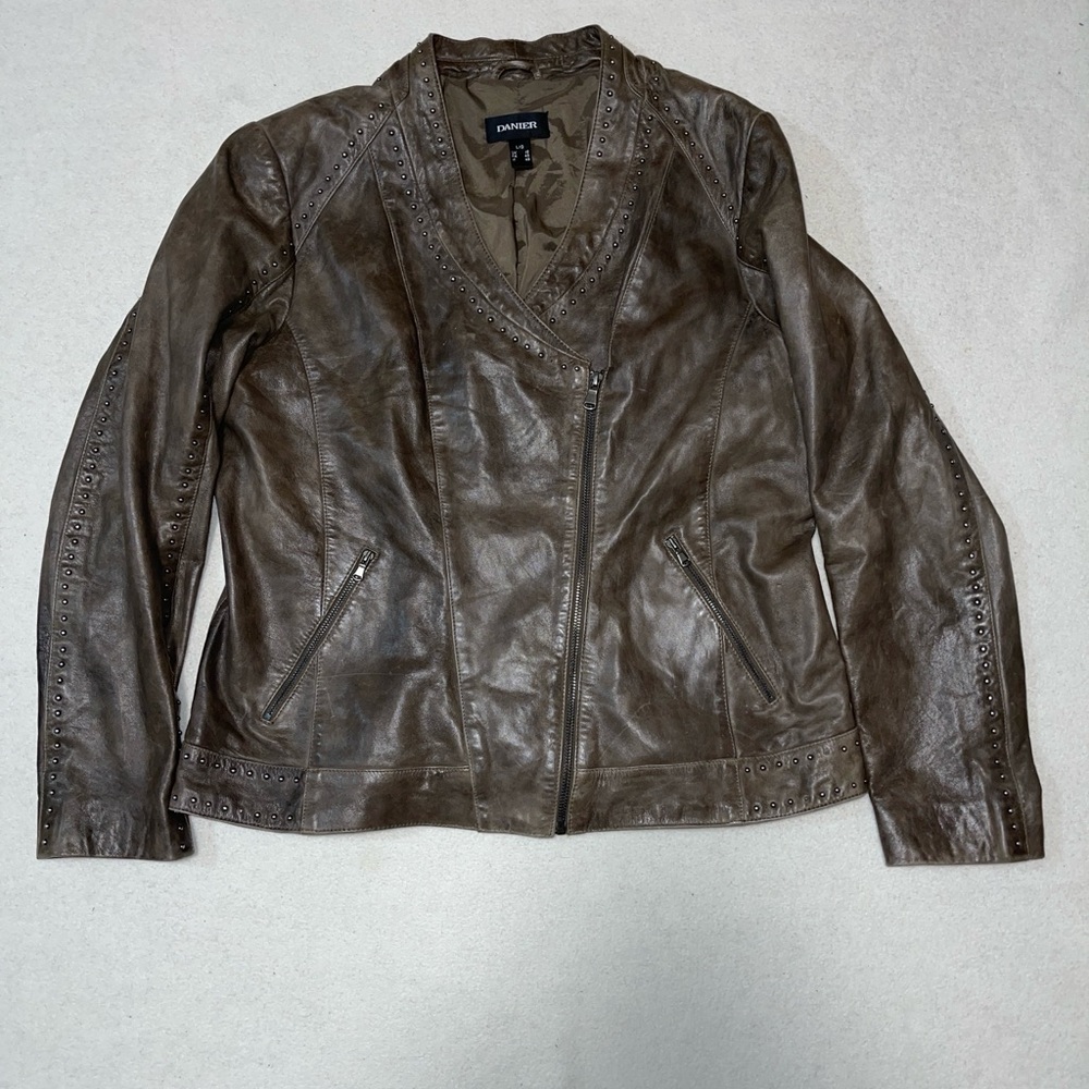 Danier Dark Brown Leather Jacket